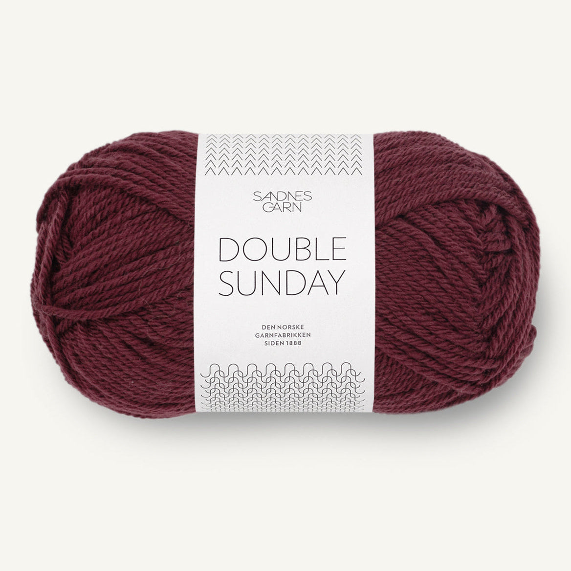 Sandnes Double Sunday 4372 Dyb Burgunder