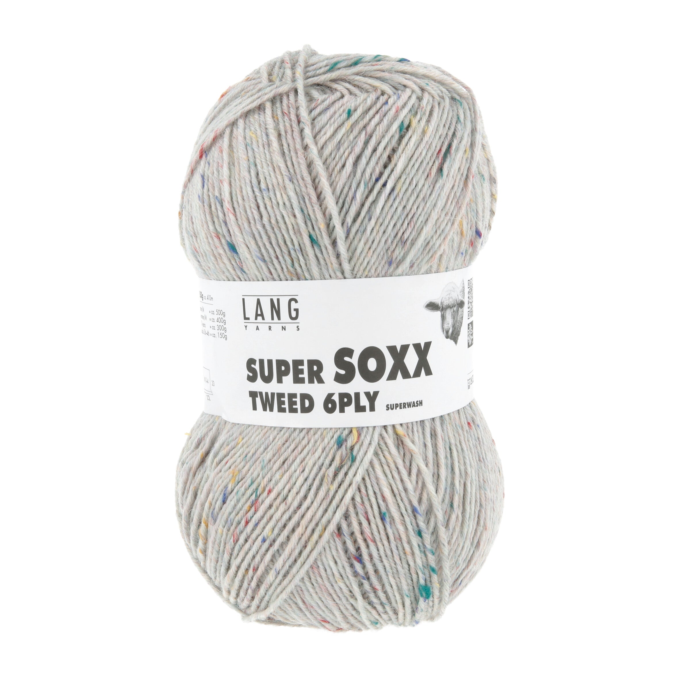 Lang Yarns Super Soxx Tweed 6-ply 96 Greige