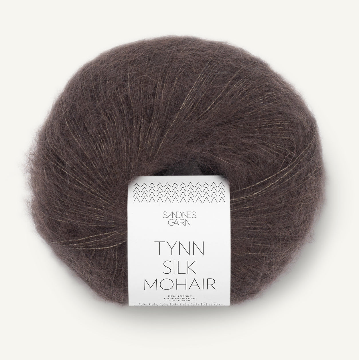 Sandnes Tynn Silk Mohair 3880 Mørk Chokolade sjokolade