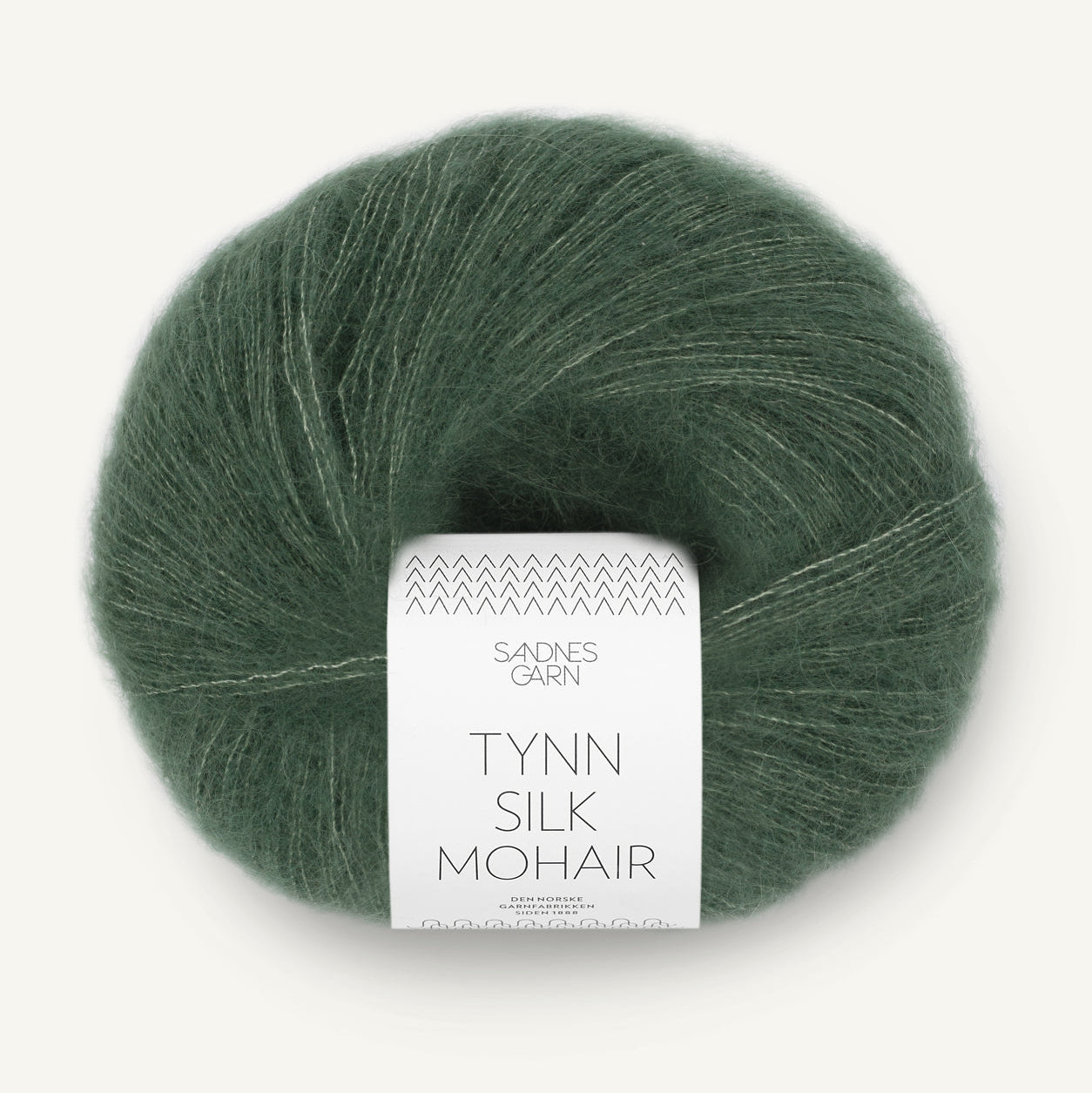 Sandnes Tynn Silk Mohair 8581 Dyb Skovgrøn Skoggrønn