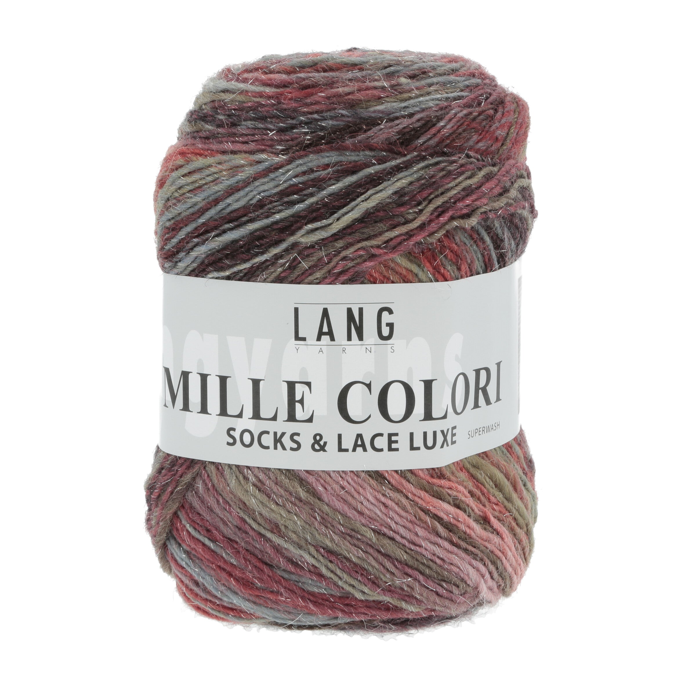Lang Yarns Mille Colori Socks & Lace Luxe 63 Dark Red