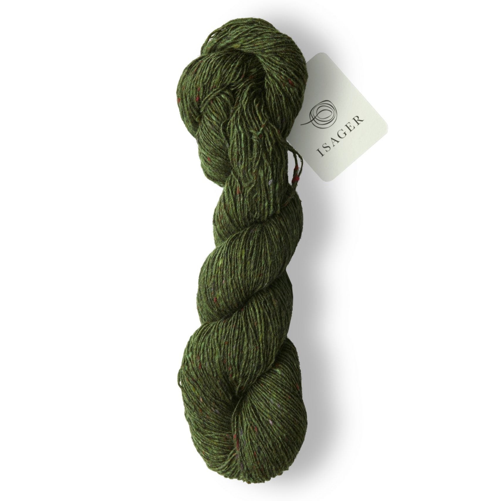 Isager Tweed Bottle Green