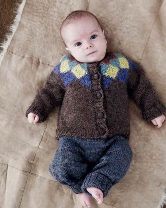 Babystrik på pinde 3 1/2 - 4