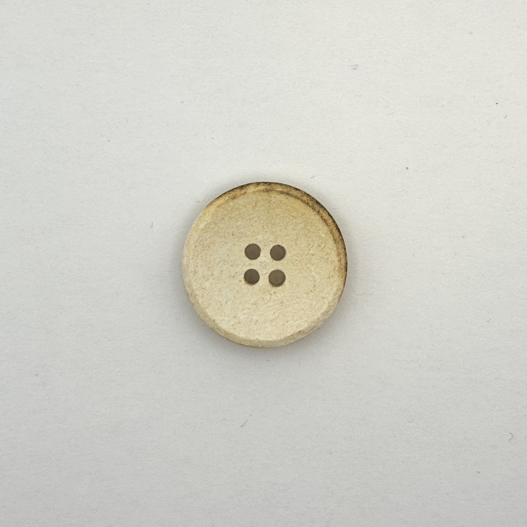 Kokos Knap - Hvid (12,5 mm)