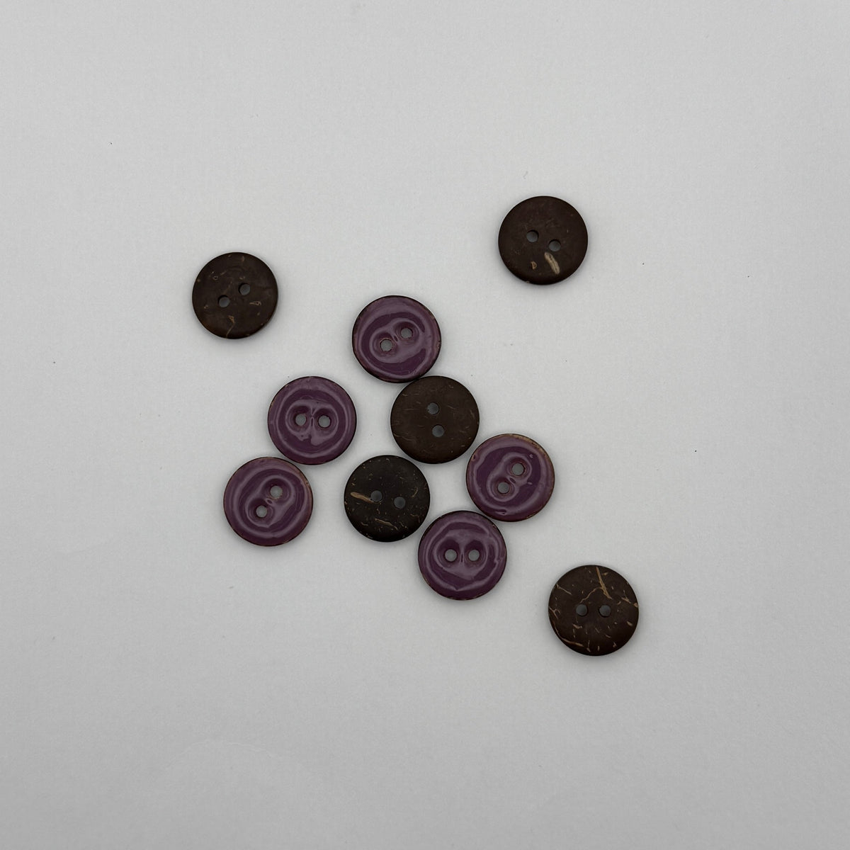 Kokos Knap Lilla 15 mm