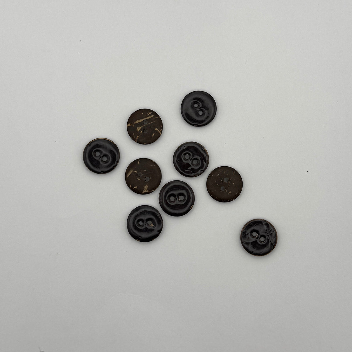 Kokos Knap Brun 15 mm