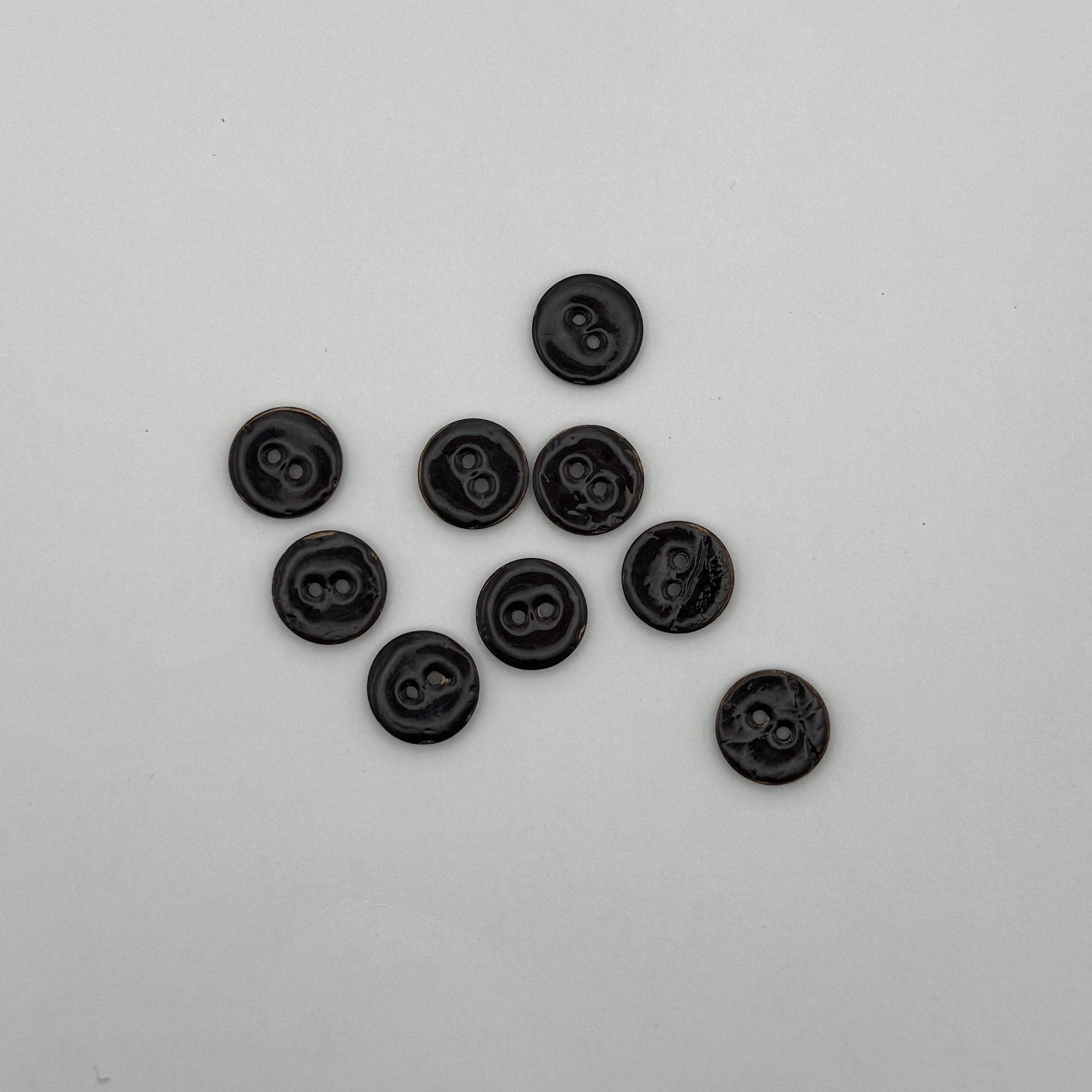 Kokos Knap Brun 15 mm