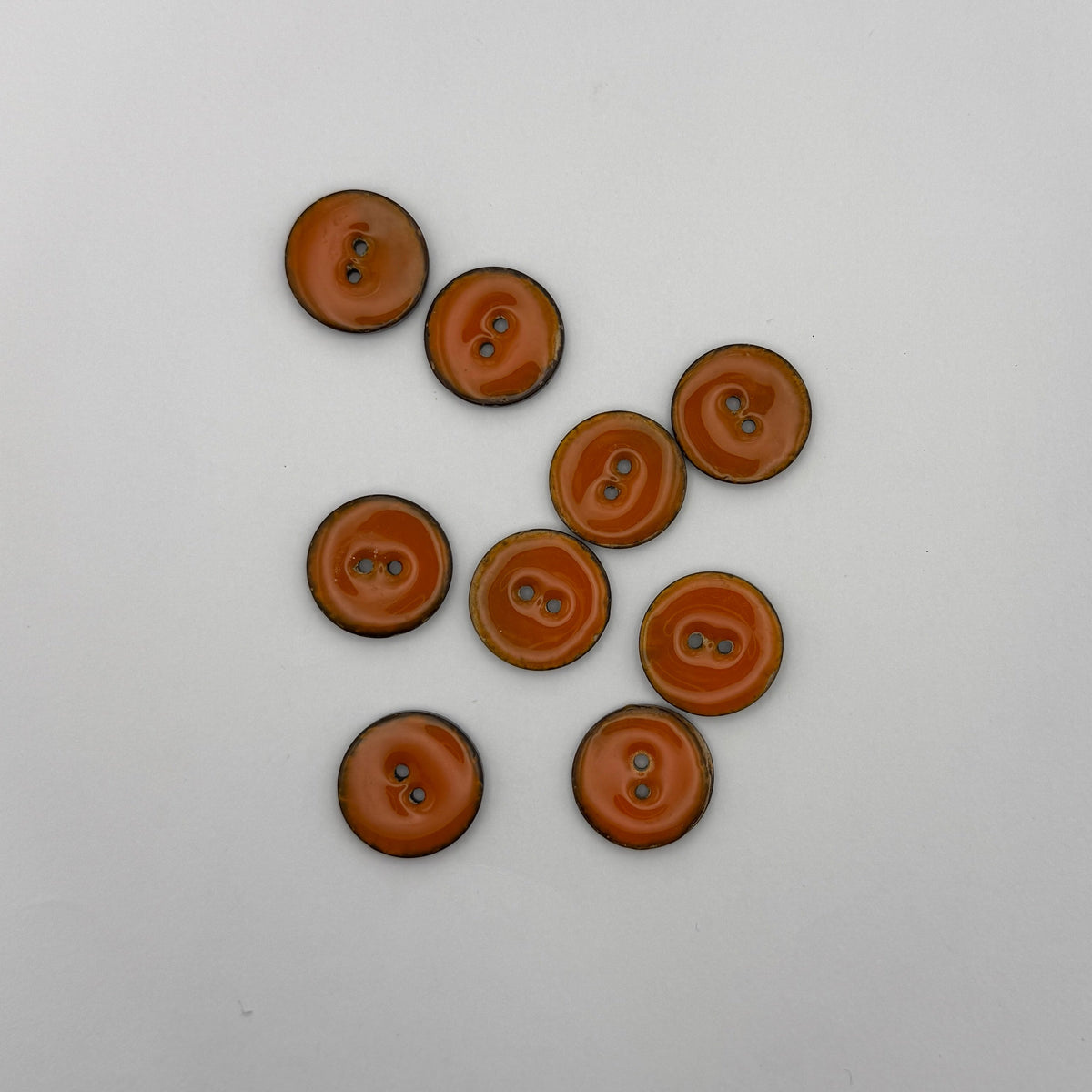 Kokos Knap Orange 21 mm
