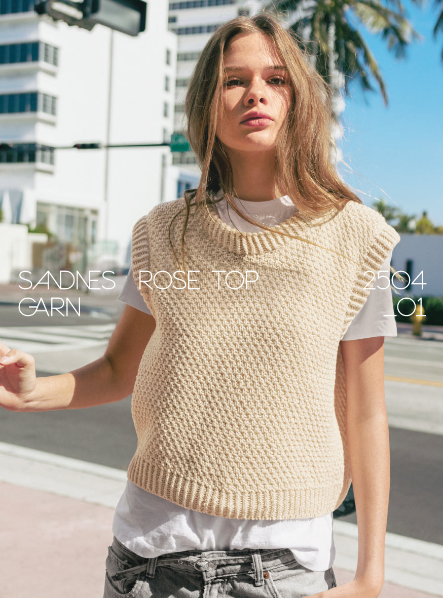 Sandnes Sommerstrikk 2504 no. 01 Rose Top