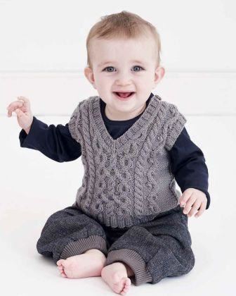 Babystrik på pinde 3 1/2 - 4