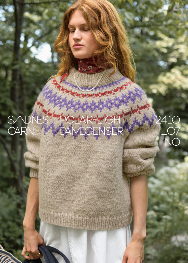 Sandnes opskrift 2410 No. 07 Polar-Light Damegenser Fritidsgarn