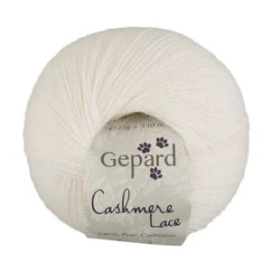 Gepard Garn Cashmere Lace 101 B Naturhvid
