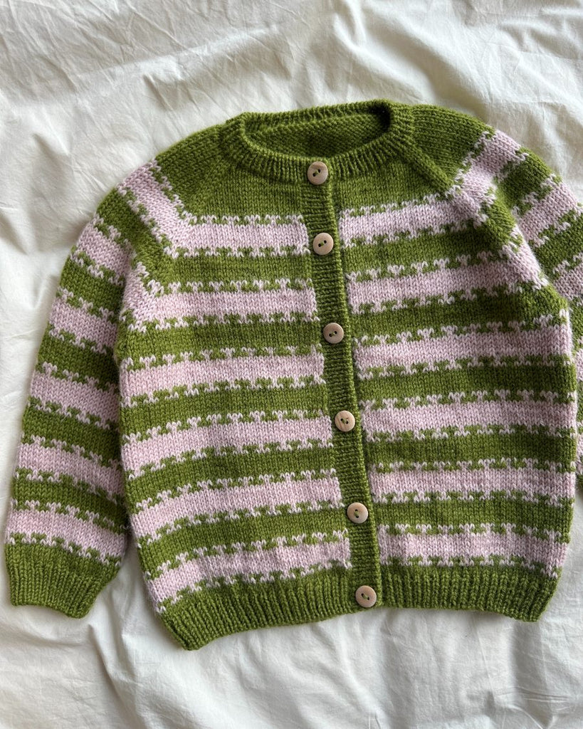 PetiteKnit Key Cardigan Junior Sandnes Peer Gynt Double Sunday Filcolana Peruvian