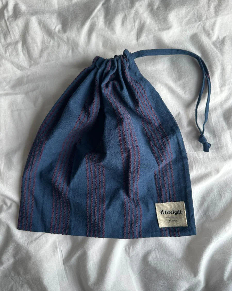PetiteKnit Knitter's String bag - Night Shadow mørkeblå/ Bordeaux