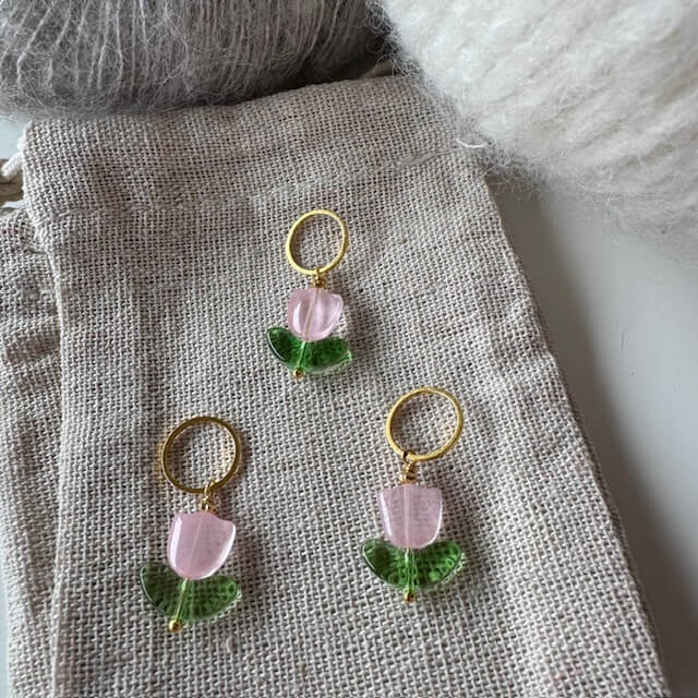 Maskemarkør - Tulipan - Glas Rosa