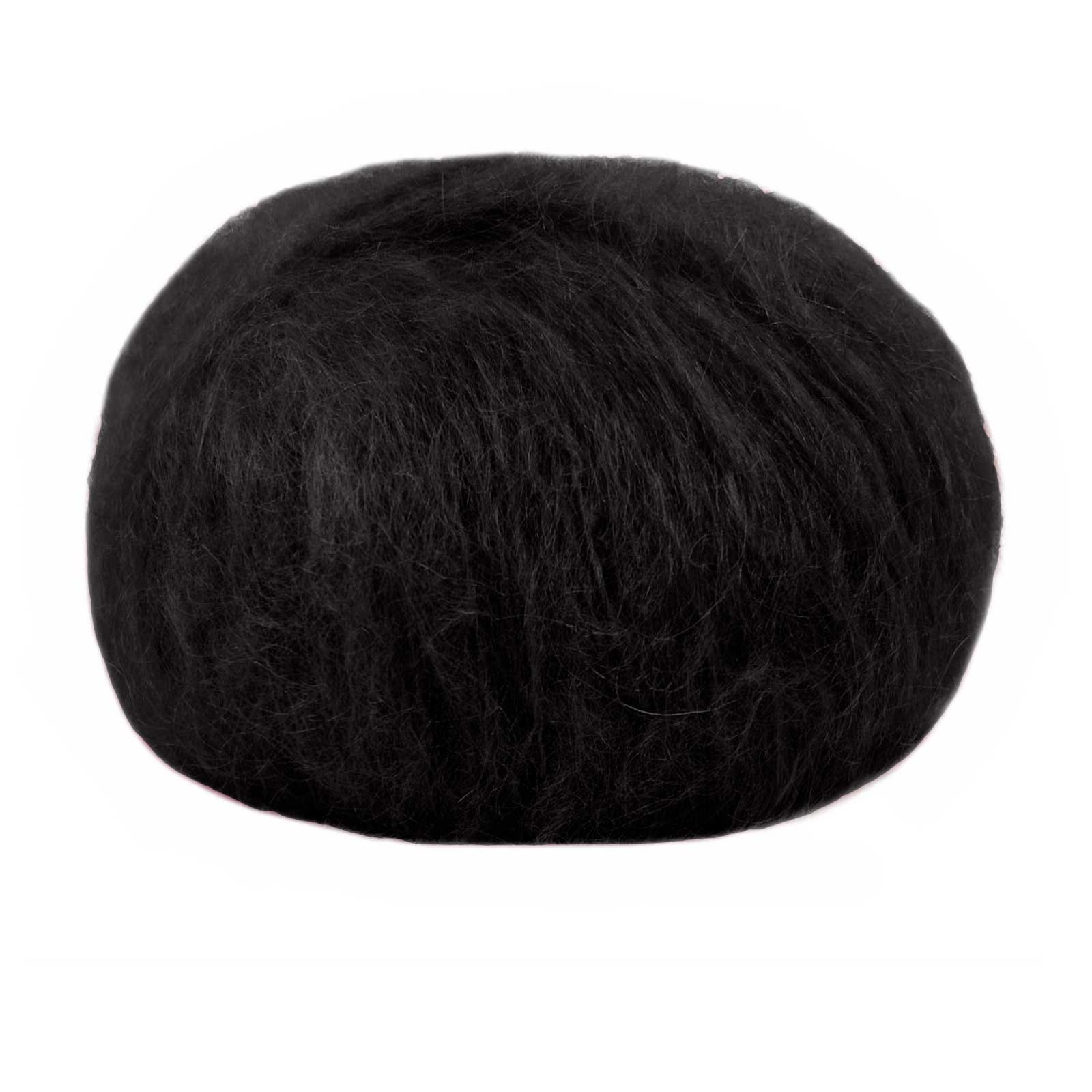 Lana Gatto Wool Mohair 6037 Nero Black Sort