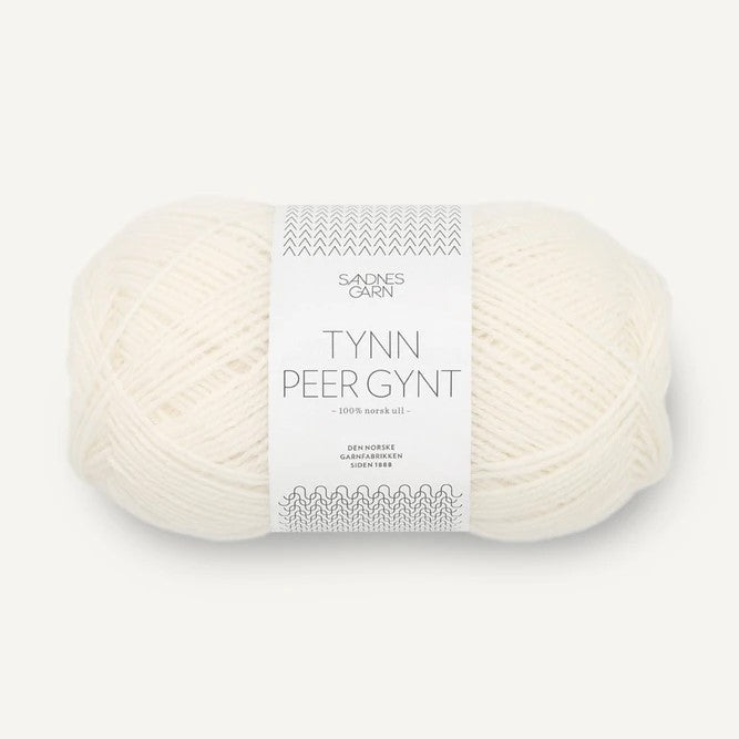 Sandnes Tynn Peer Gynt 1002 Hvit Hvid