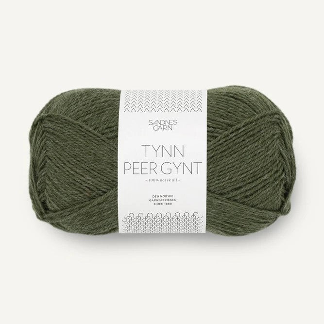 Sandnes Tynn Peer Gynt 9572 Mørk Grønnmelert Grønmeleret