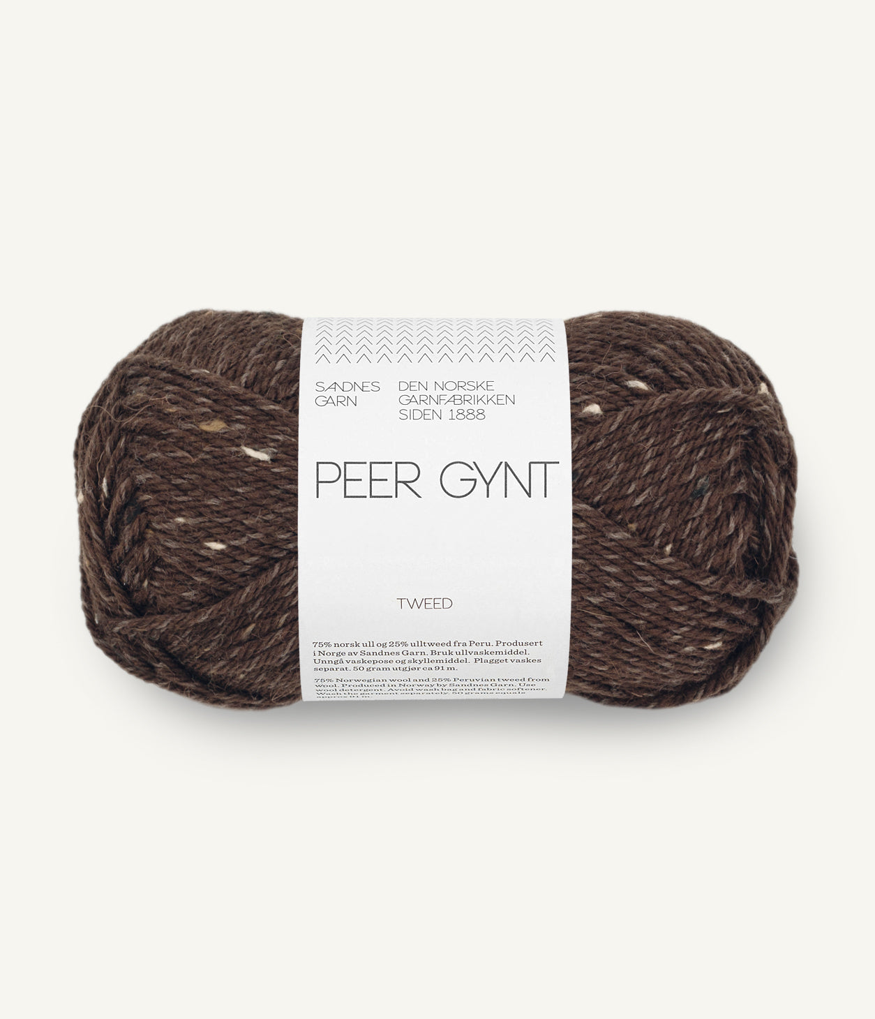 Sandnes Peer Gynt Tweed 3085 Brun Tweed