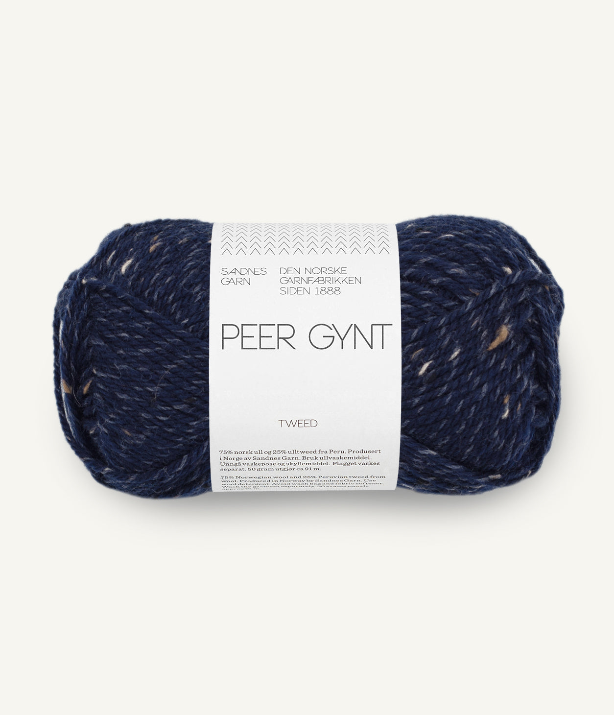 Sandnes Peer Gynt Tweed 5585 Marineblå tweed