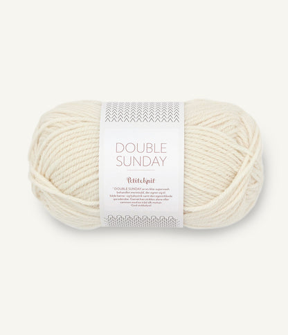 Sandnes Double Sunday - PetiteKnit 1012 Whipped Cream