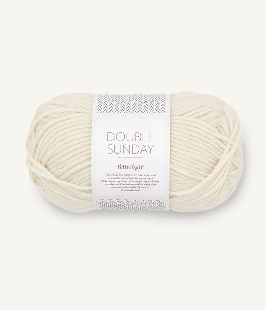 Sandnes Double Sunday - PetiteKnit 1012 Whipped Cream