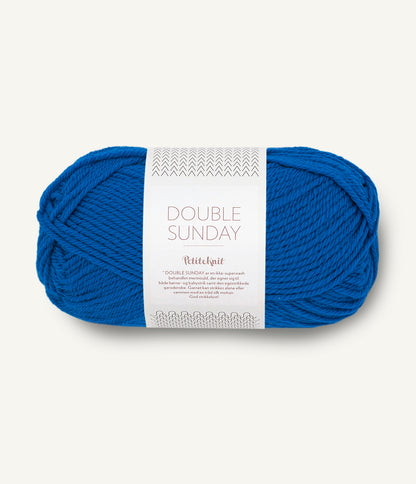Sandnes Double Sunday - PetiteKnit 6046 Electric Blue