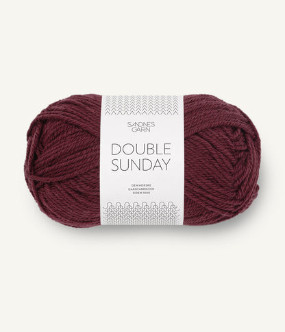 Sandnes Double Sunday 4372 Dyb Burgunder 