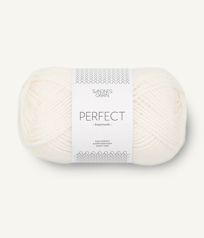 Sandnes Perfect 1002 Hvit Hvid