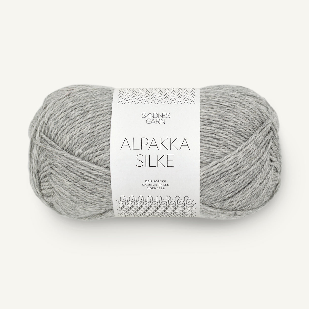 Alpakka Silke Sandnes Garn 1042 Lys Gråmelert Grey Melange