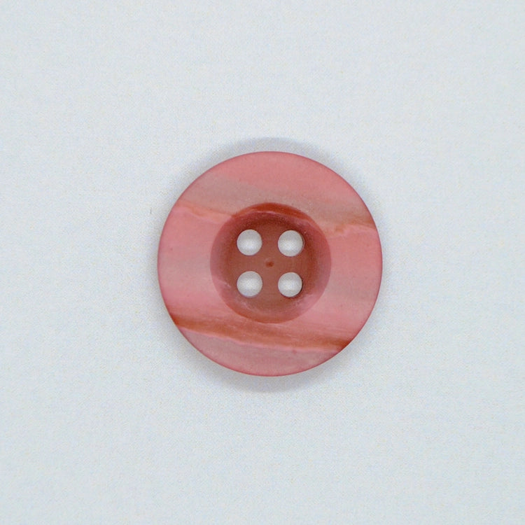 Meleret Knap Gammel Rosa (15 mm)
