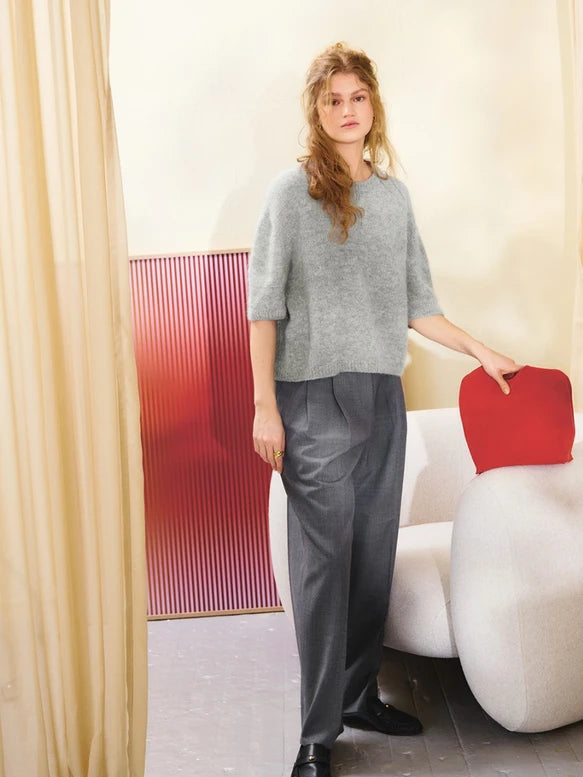 Sandnes 2502 DIY Nr. 9 Ivy Tee Sunday Tynn Silk Mohair op - ned top-down