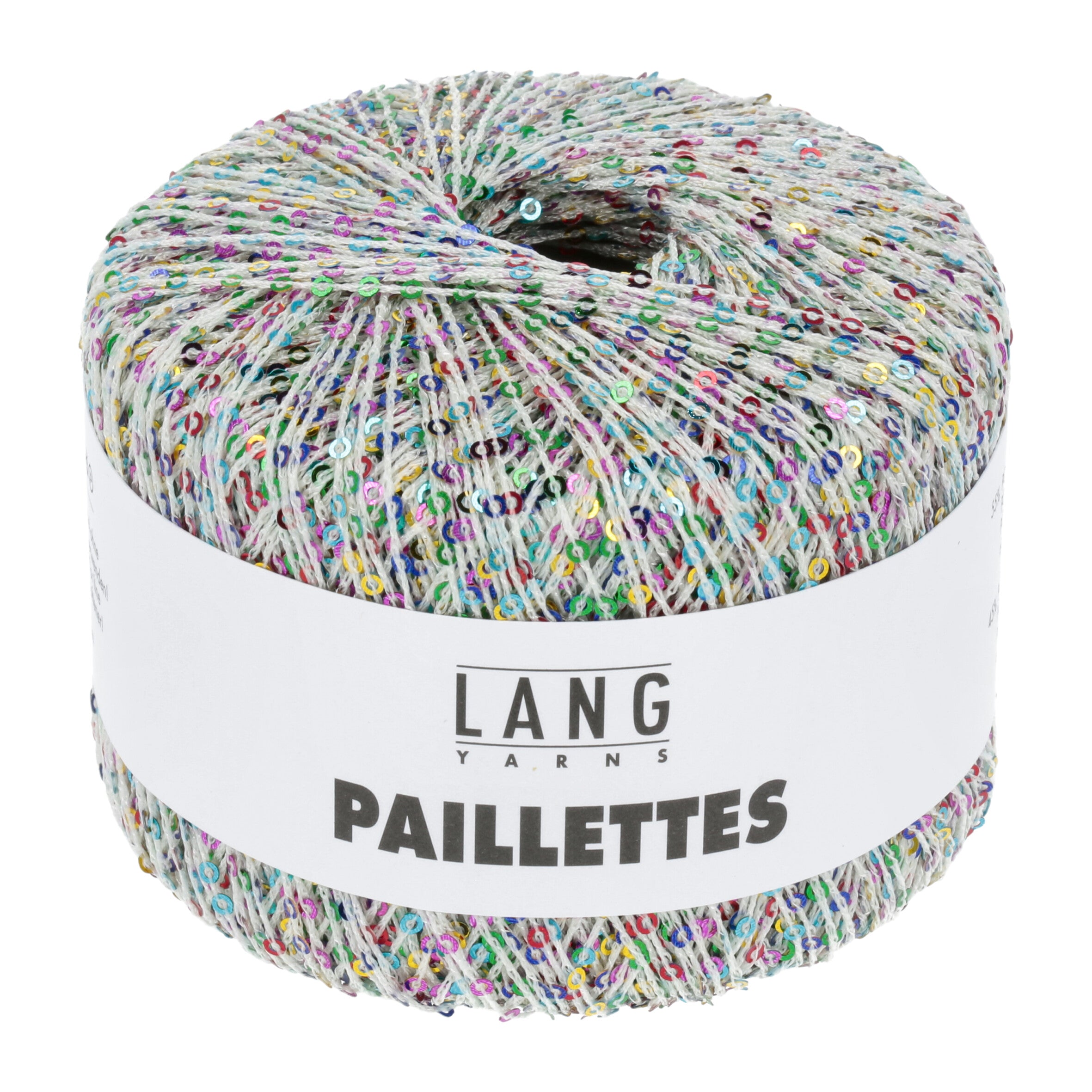 Lang Yarns Paillettes 101 White Multicolour