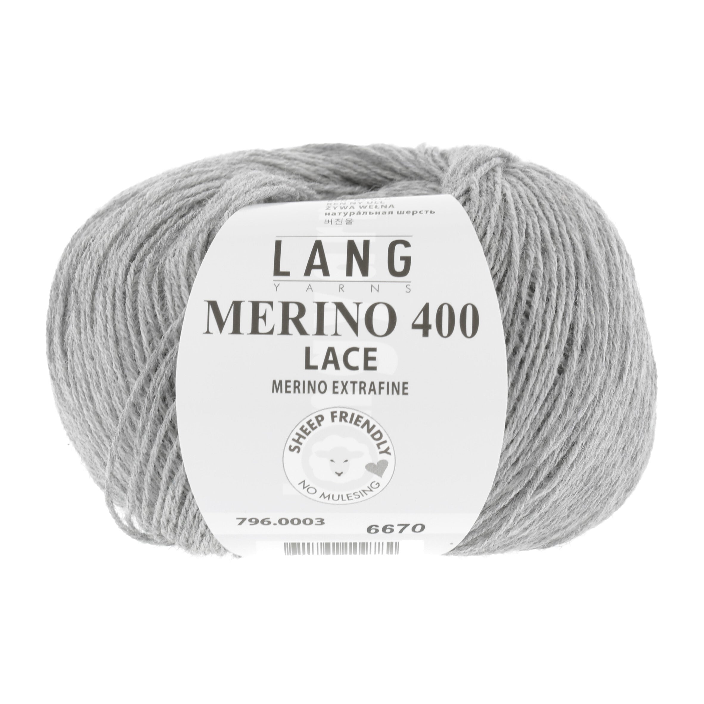 Lang Yarns Merino 400 03 Light Grey Melange