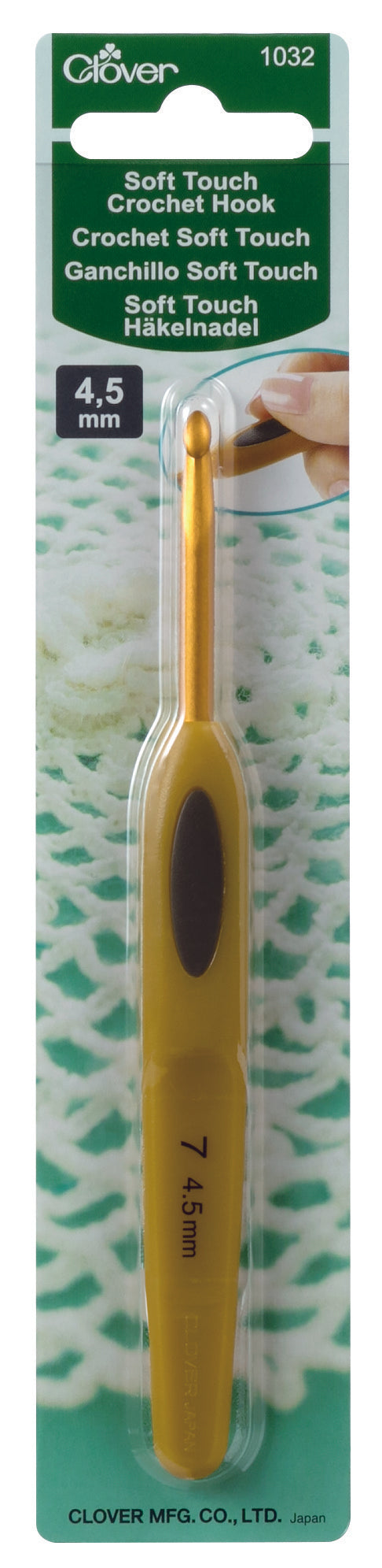 Clover Soft Touch hæklenål 4,5 mm