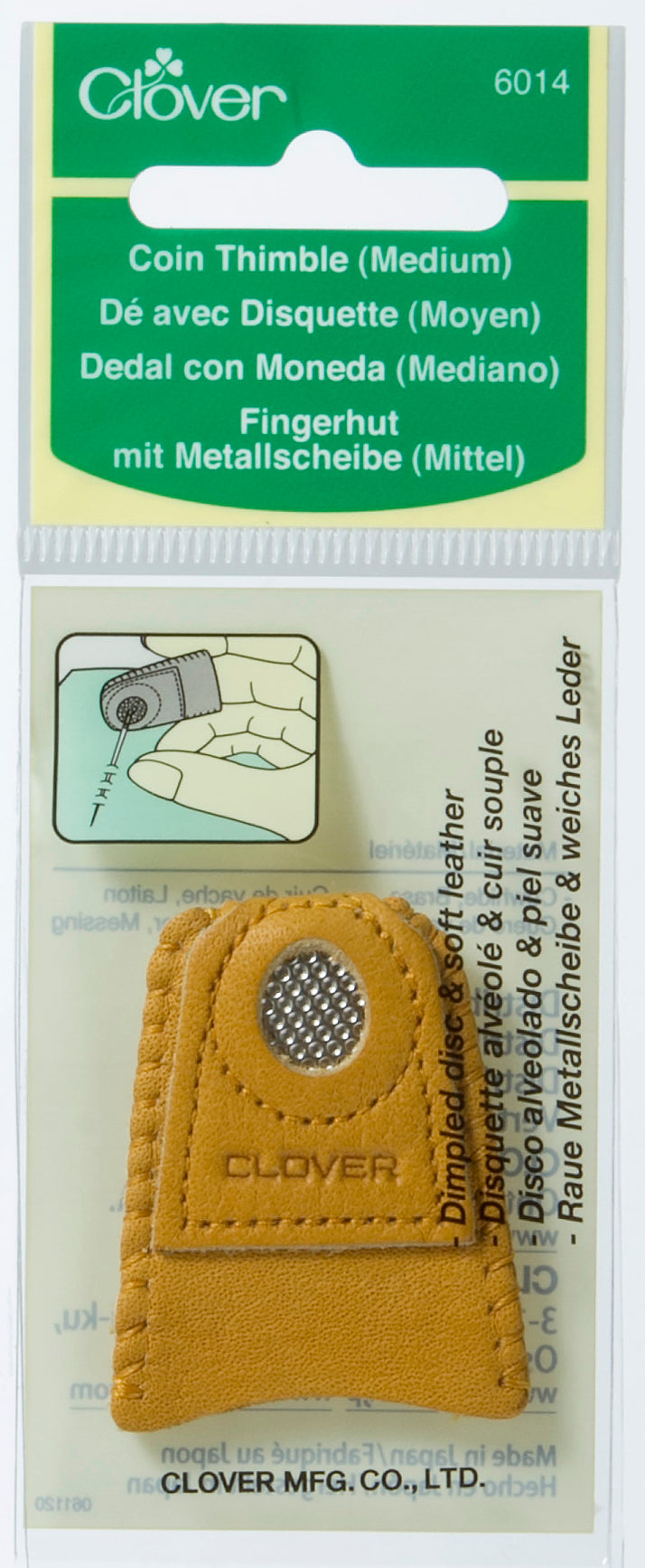 clover Fingerbøl læder m. metal