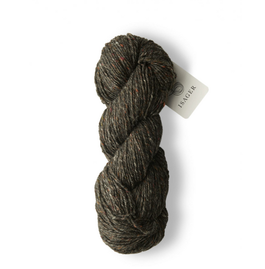 Isager Aran Tweed Black