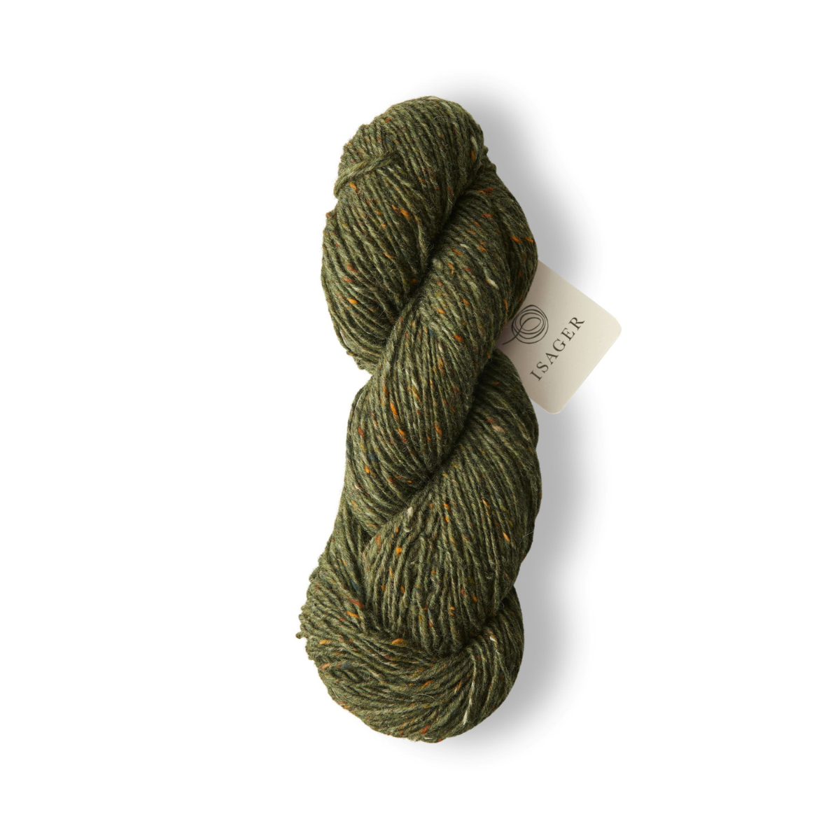 Isager Aran Tweed Green