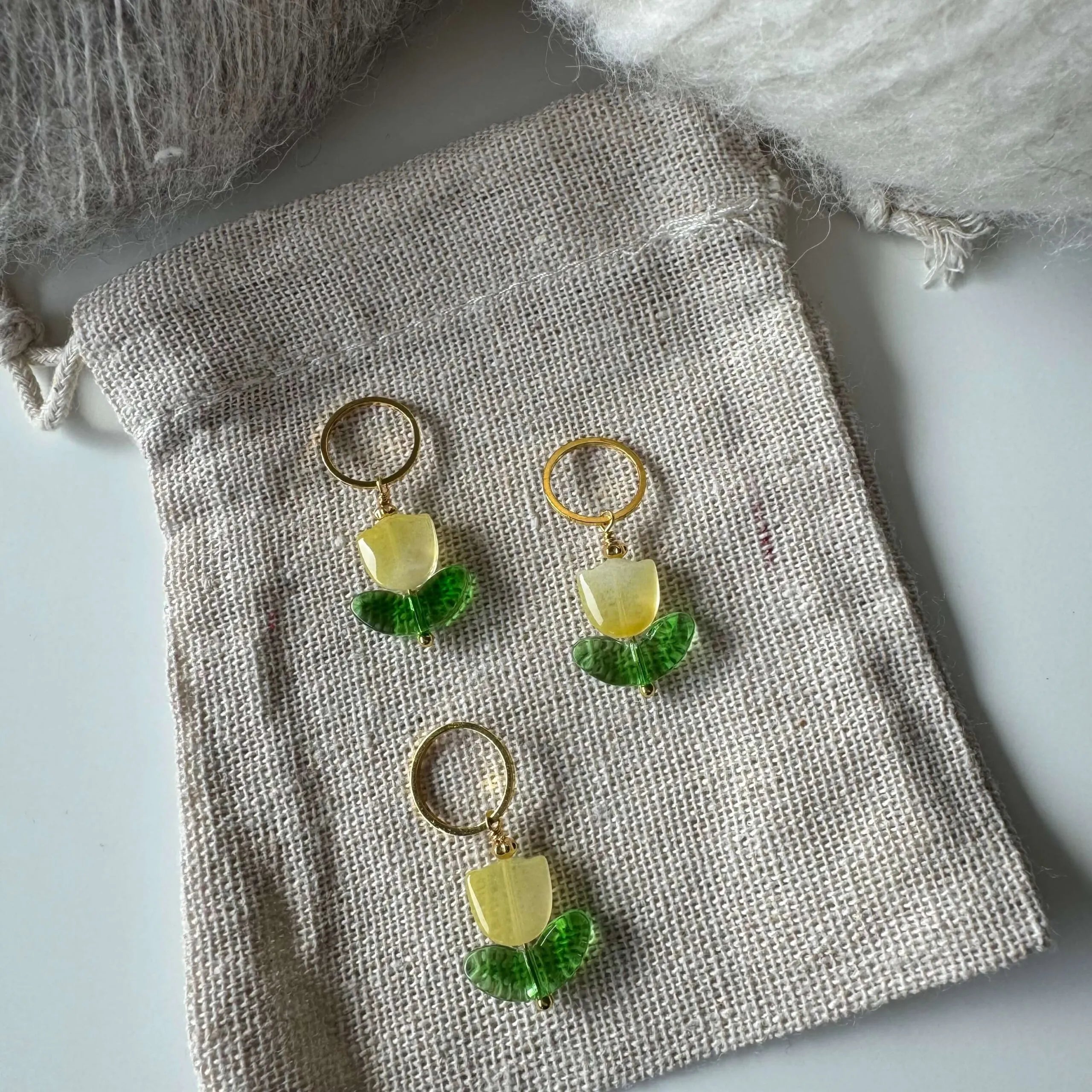 Markersandpearls maskemarkør tulipan gul glas