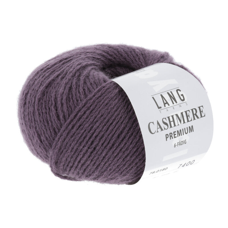 Lang Yarns Cashmere Premium 180 Eggplant Mélange