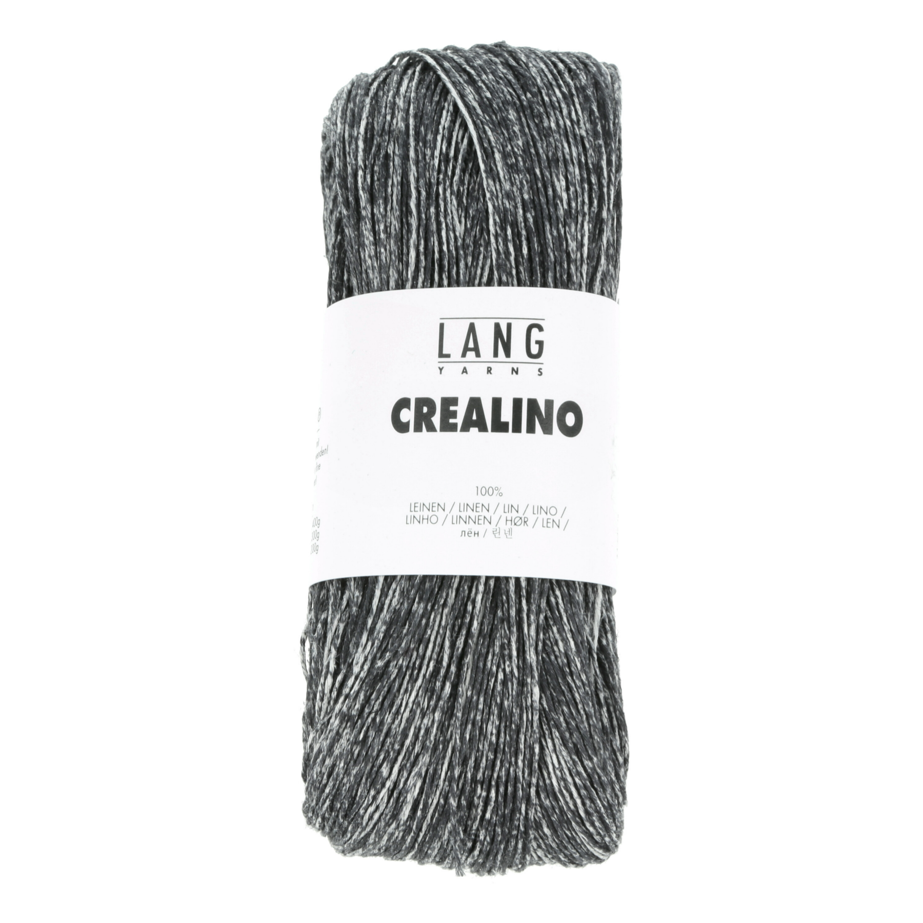 Lang Yarn Crealino 104 Black/White melange