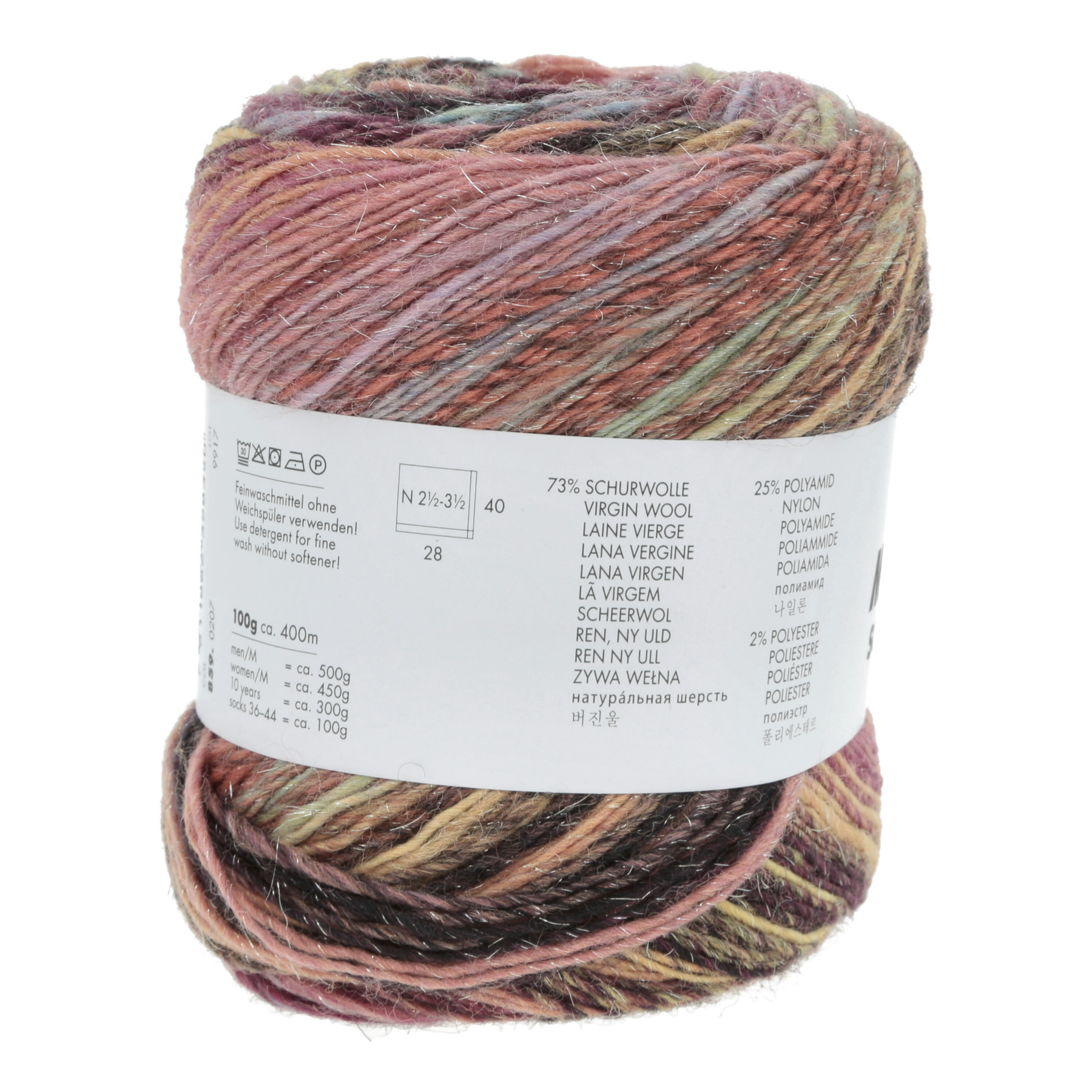 Lang Yarns Mille Colori Socks & Lace Luxe 207 Multicolour Dark