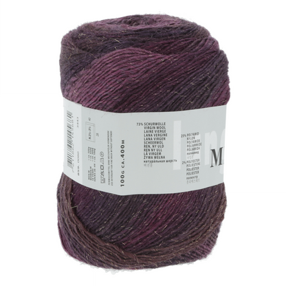 Lang Yarns Mille Colori Socks & Lace Luxe 80 Eggplant gold
