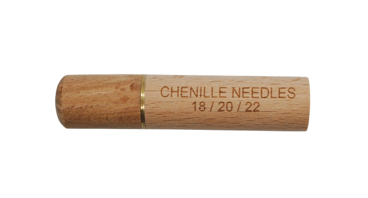 Nåleetui bøgetræ med 6 stk. Chenillenåle
