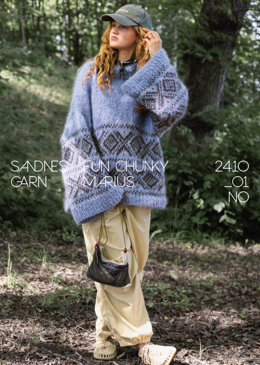 Sandnes opskrift 2410 No.01 Fun Chunky Marius