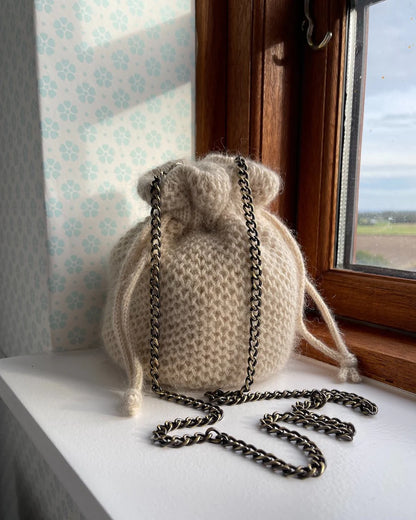 For til taske med rund bund - Natur - Omkreds 48 cm