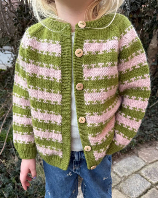 PetiteKnit Key Cardigan Junior Sandnes Peer Gynt Double Sunday Filcolana Peruvian 