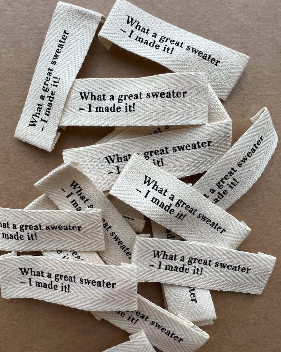 PetiteKnit Label What A Great Sweater I Made It