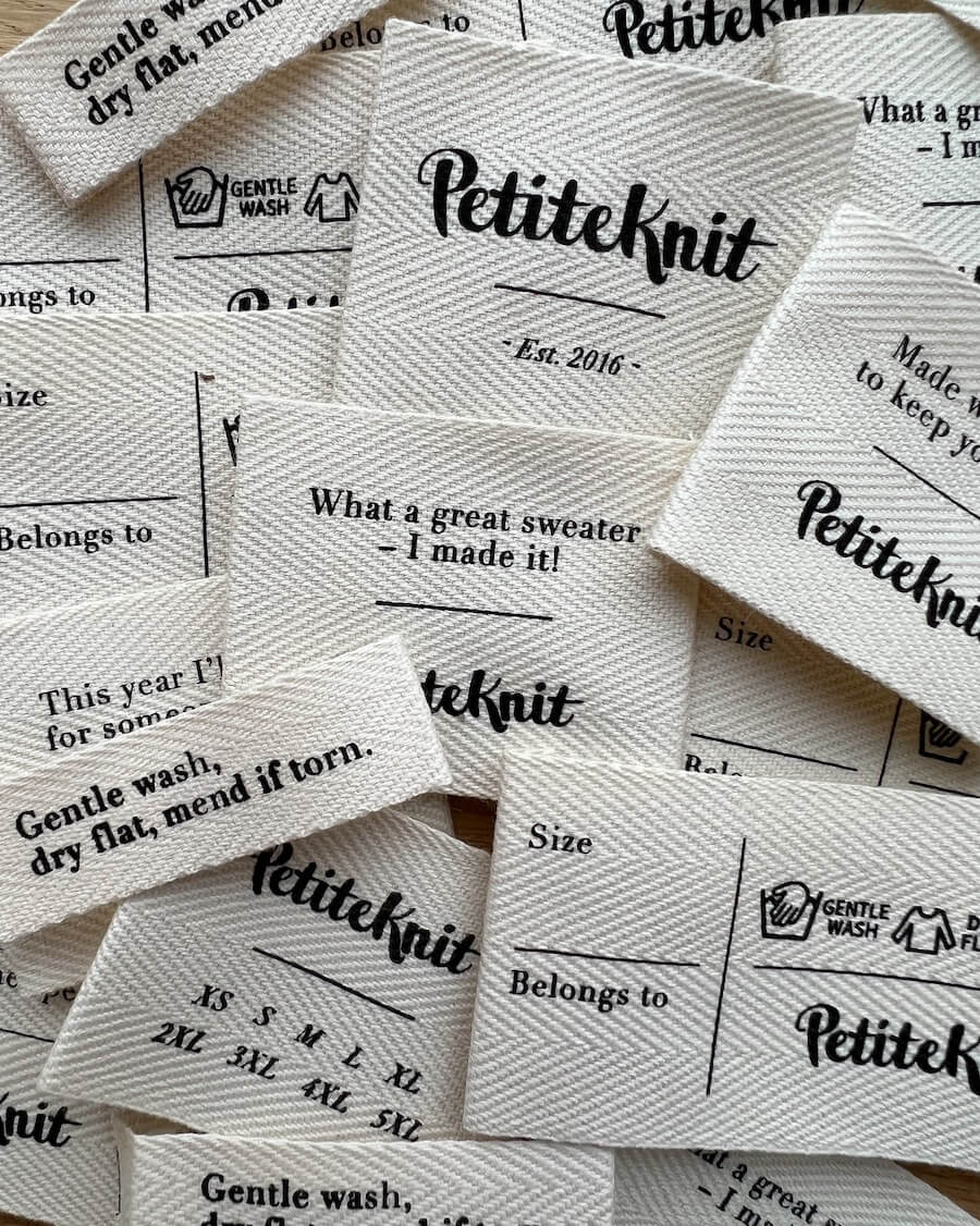 PetiteKnit Care Label