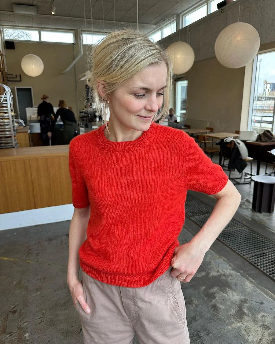 PetiteKnit Poppy Tee Rød2